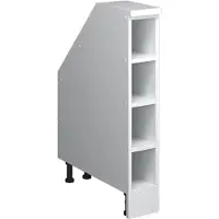Vicco R-Line Keukenkast voor schuine wand – 15 cm met 4 compartimenten, kastromp 60 cm diepte Wit