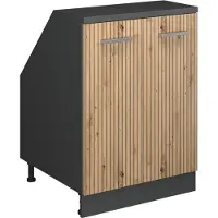 Vicco R-Line Keukenkast voor schuine wand – 60 cm met 2 deuren, kastromp 60 cm diepte Artisanaal eiken