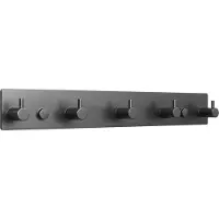 EAVY - Wandkapstok - Kapstok - 5 Haaks - 32 cm - RVS - Gun Metal - Handdoekrek