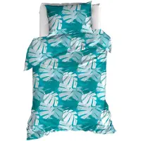 MOODIT Dekbedovertrek Odil Naxos Lagoon Blue-140 x 200 / 220 cm | 1-Persoons