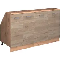 Vicco R-Line Keukenkast voor schuine wand – 140 cm Set van 2 kastrompen 60 cm diepte Sonoma