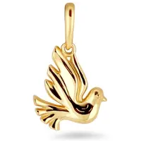 New Bling 9NBSAM-G220306 Gouden Hangertje Vogel - 10x9,2MM - 14 Karaat - Geel Goud
