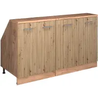 Vicco Keukenkast voor schuine wand R-Line Artisanaal eiken 140 cm Set van 2 kastrompen 60 cm diepte, Model 60486