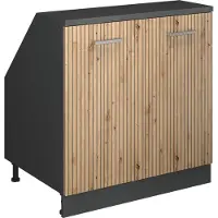 Vicco Rion Kast voor schuine wand – 80 x 81.6 cm met 2 deuren, kastromp 60 cm diepte Artisanaal eiken