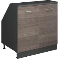 Vicco Rion Kast voor schuine wand – 80 x 81.6 cm met 2 deuren, kastromp 60 cm diepte Edel grijs