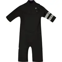 Hurley Air 2/2 Mm Short Sleeve Shorty Met Rits Aan De Voorkant