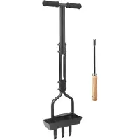 Markenlos Verticuteermachine met opbergbox voor tuinonderhoud. Handmatig beluchten van het gazon