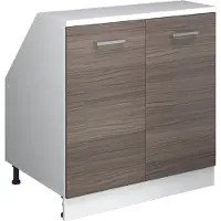 Vicco Rion Kast voor schuine wand – 80 x 81.6 cm met 2 deuren, kastromp 60 cm diepte Edel grijs