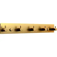 EAVY - Wandkapstok - Kapstok - 5 Haaks - 32 cm - RVS - Goud - Handdoekrek