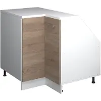 Vicco R-Line Hoekkeukenkast voor schuine wand – 75.6 cm met 1 deur, kastromp 60 cm diepte Sonoma
