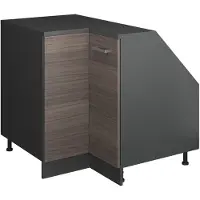 Vicco R-Line Hoekkeukenkast voor schuine wand – 75.6 cm met 1 deur, kastromp 60 cm diepte Edel grijs