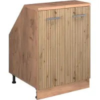 Vicco R-Line Keukenkast voor schuine wand – 60 cm met 2 deuren, kastromp 60 cm diepte Artisanaal eiken