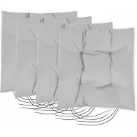 MaxxGarden Set van 4 Premium Stoelkussen 40x40 cm grijs – Robuust Zitkussen UV-bestendig – 4 cm Dik – Indoor & Outdoor – Tuinkussen Balkon