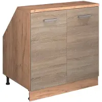 Vicco Rion Kast voor schuine wand – 80 x 81.6 cm met 2 deuren, kastromp 60 cm diepte Sonoma