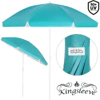 Kingsleeve Parasol Crete Turquoise 200cm UV-bescherming 50+ Kantelfunctie