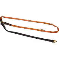 Niggeloh Grip Hondenlijn – Comfortabele Verstelbare Lijn met Extra Grip - Oranje/ Olijf Groen 20mm