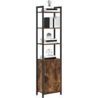 vidaXL Boekenkast 6-laags 40 x 24 x 161 cm Bewerkt hout Rook Eiken
