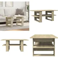 vidaXL Salontafel 102x55x42 cm bewerkt hout sonoma eikenkleurig