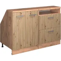 Vicco R-Line Keukenkast voor schuine wand – 120 cm Set van 2 kastrompen 60 cm diepte Artisanaal eiken