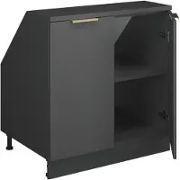 Vicco R-Line Keukenkast voor schuine wand – 80 cm met 2 deuren, kastromp 60 cm diepte Antraciet-goud
