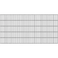 Alberts 663698 dubbelstaafmat hekwerk, kunststofgecoat, mat zwart, hoogte 100 cm