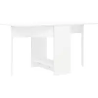 vidaXL Eettafel 138 x 70 x 73,5 cm Bewerkt hout Wit Rechthoekig