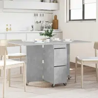 Prolenta Maison Exclusive - Eettafel, 140 x 80 x 77 cm, houtvezel, betonkleur, rechthoekig