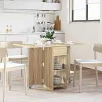 Prolenta Maison Exclusive - Eettafel, 115 x 70 x 75 cm, materiaal: houtvezel, afwerking: Sonoma-eik