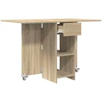 vidaXL Eettafel 115 x 70 x 75 cm Bewerkt hout Sonoma Eiken Rechthoekig