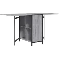 vidaXL Eettafel 144 x 60 x 75 cm Bewerkt hout Grijs Sonoma Rechthoekig