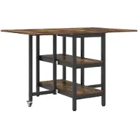 Syfax Eettafel 122 x 80 x 76,5 cm Bewerkt hout Gerookt eiken