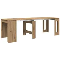 vidaXL Eettafel 240 x 85 x 75 cm Bewerkt hout Artisanaal eiken