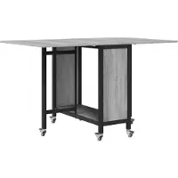 Syfax Opvouwbare eettafel met wielen 130 x 80 x 76,5 cm staal PB