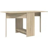 vidaXL Eettafel 138 x 70 x 73,5 cm Bewerkt hout Sonoma Eiken
