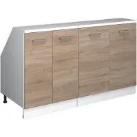 Vicco R-Line Keukenkast voor schuine wand – 140 cm Set van 2 kastrompen 60 cm diepte Sonoma