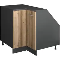 Vicco R-Line Hoekkeukenkast voor schuine wand – 75.6 cm met 1 deur, kastromp 60 cm diepte Artisanaal eiken
