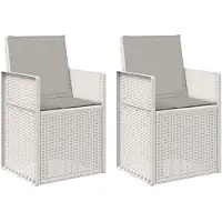 vidaXL Tuinstoelen 2 st Wit en Lichtgrijs PP