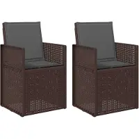 vidaXL Tuinstoelen 2 st Bruin en antracietkleurig PP