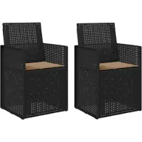 vidaXL Tuinstoelen 2 st Antracietkleurig en taupe PP