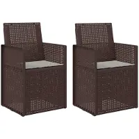 vidaXL Tuinstoelen 2 st Bruin en lichtgrijs PP