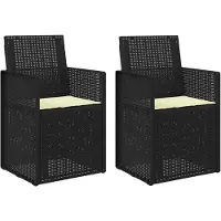 vidaXL Tuinstoelen 2 pcs Antraciet- en crèmekleurig PP