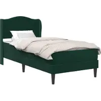 vidaXL Bedframe met hoofdeinde 2 st Donkergroen 90 x 190 cm Fluweel