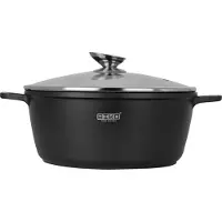 Biko - Braadpan Ø 24 cm - Glazen deksel marmeren coating - Blackstone