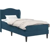 vidaXL Bedframe met hoofdeinde Blauw 90 x 200 cm Fluweel