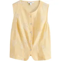 Next Gilet geel / wit