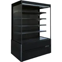 CombiSteel Wandkoeling - Jamie - Zwart - +2°C/+8°C - Geforceerd - Nachtgordijn - 1310x665x1920mm