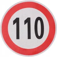 Gmp maximale snelheidssticker 110 km/h - snelheid sticker 200 mm - snelheidsbeperking sticker - klasse 2