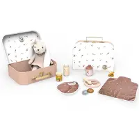 Speedy Monkey Accessoires voor pop - - Mijn eerste poppenkoffer - FSC-gecertificeerd hout - Roze - 3-6 jaar