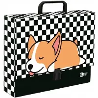 NARCISSUS A4 Kaart met Handvat 'Sleepy Corgi' - Stevig en praktisch