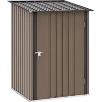 Outsunny - Tuinhuis - Staal - 100B x 103D x 160H cm - Bruin